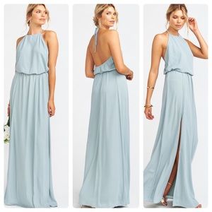 Show me your Mumu Heather Silver Sage Halter Dress